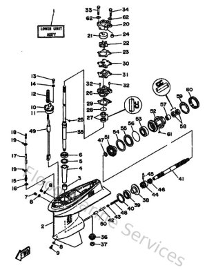 Diagram for Lower Casing & Drive 1