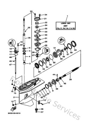 Diagram for Lower Casing & Drive 1