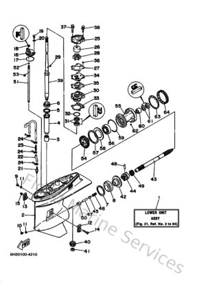 Diagram for Lower Casing & Drive 1