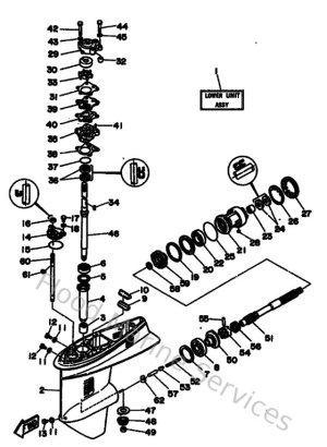 Diagram for Lower Casing & Drive 1