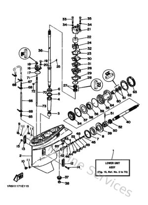 Diagram for Lower Casing & Drive 1