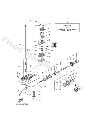 Diagram for LOWER CASING & DRIVE 1