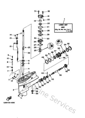 Diagram for Lower Casing & Drive 1
