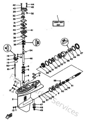 Diagram for Lower Casing & Drive