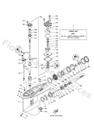 Diagram for LOWER CASING & DRIVE 1