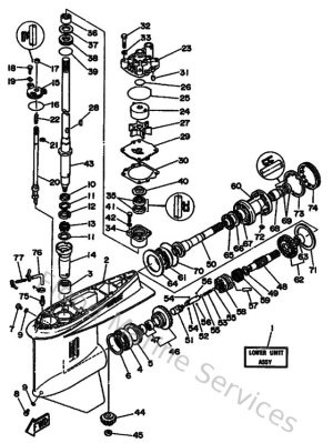 Diagram for Lower Casing & Drive 1