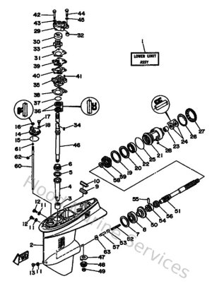 Diagram for Lower Casing & Drive 1