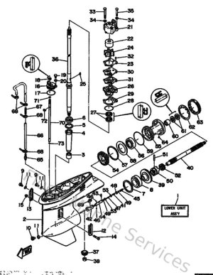 Diagram for Lower Casing & Drive 1