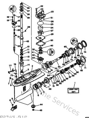 Diagram for Lower Casing & Drive 1