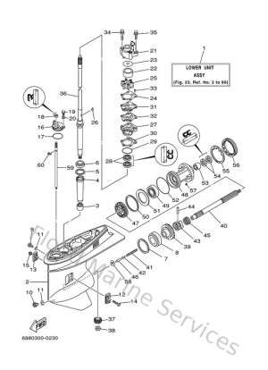 Diagram for Lower Casing. Drive 1