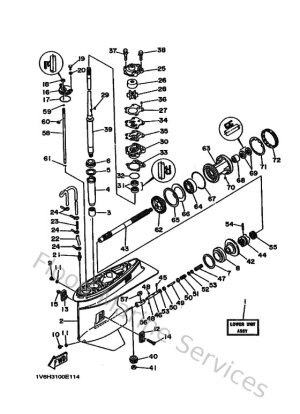 Diagram for Lower Casing & Drive 1