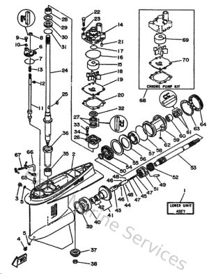 Diagram for Lower Casing & Drive 1