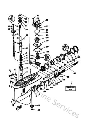 Diagram for Lower Casing. Drive 1