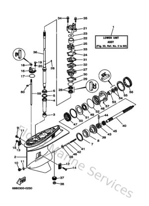 Diagram for Lower Casing & Drive 1