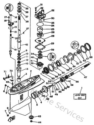 Diagram for Lower Casing & Drive 1