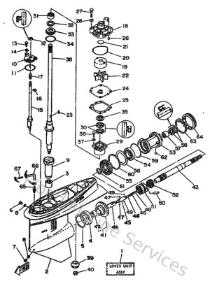 Diagram for Lower Casing & Drive 1