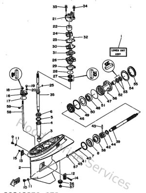 Diagram for Lower Casing & Drive