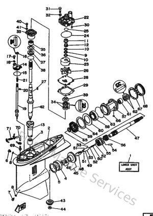 Diagram for Lower Casing & Drive