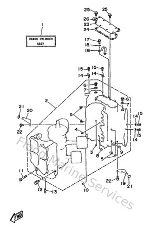 Diagram for Cylinder. Crankcase 1