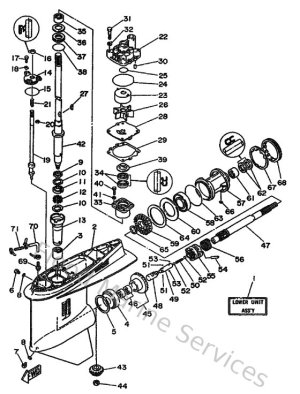 Diagram for Lower Casing & Drive 1