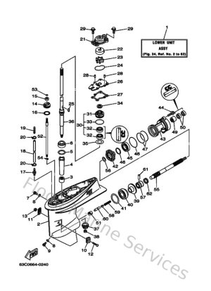Diagram for Lower Casing & Drive 1