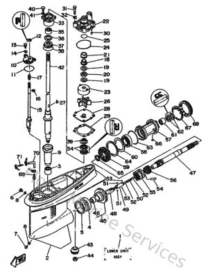 Diagram for Lower Casing & Drive 1