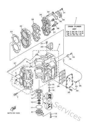 Diagram for Cylinder. Crankcase