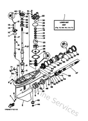 Diagram for Lower Casing & Drive 1