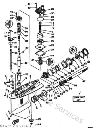 Diagram for Lower Casing & Drive 1