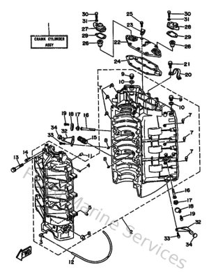 Diagram for Cylinder & Crankcase 1