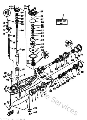 Diagram for Lower Casing & Drive 1