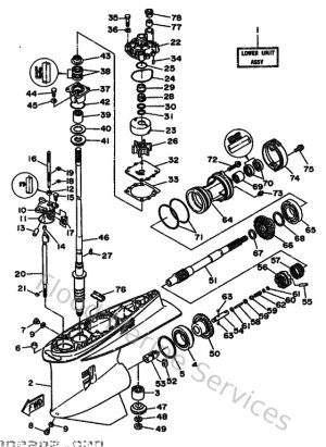 Diagram for Lower Casing & Drive 1