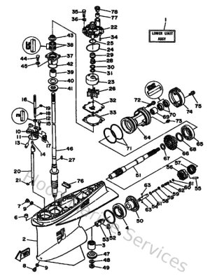 Diagram for Lower Casing & Drive