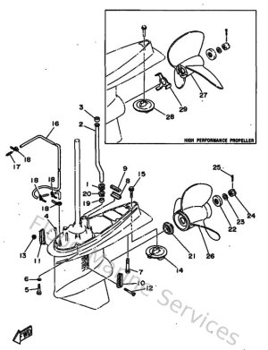 Diagram for Lower Casing & Drive
