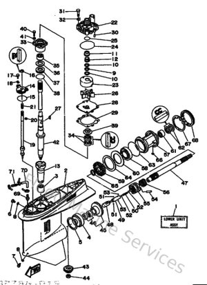 Diagram for Lower Casing & Drive 1