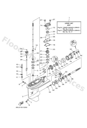 Diagram for LOWER CASING & DRIVE 1