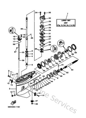 Diagram for Lower Casing & Drive 1