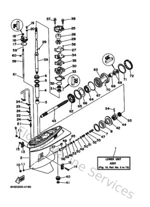 Diagram for Lower Casing & Drive 1