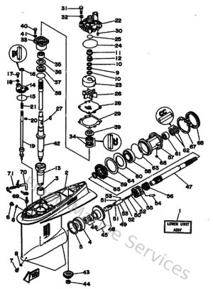 Diagram for Lower Casing & Drive 1