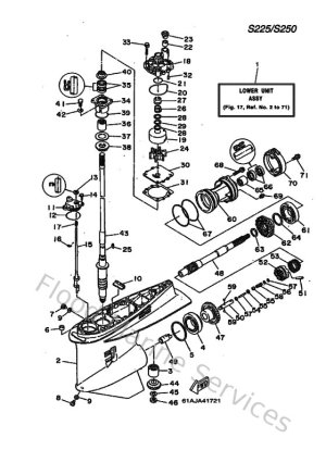 Diagram for Lower Casing & Drive 1