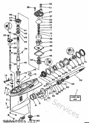 Diagram for Lower Casing. Drive 1