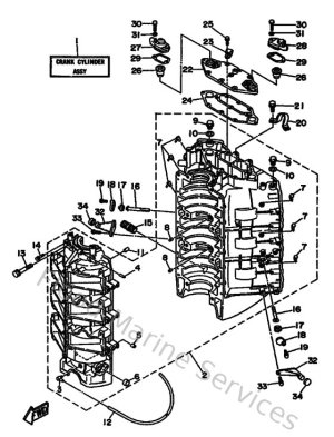 Diagram for Cylinder & Crankcase 1