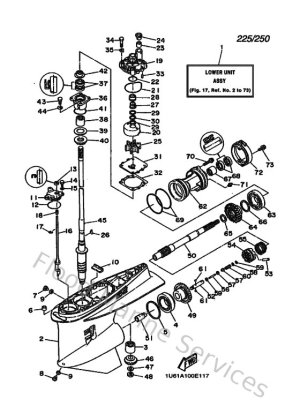 Diagram for Lower Casing & Drive 1