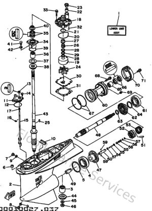 Diagram for Lower Casing & Drive