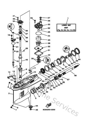 Diagram for Lower Casing & Drive 1