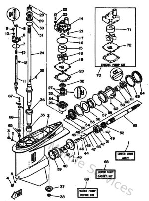 Diagram for Lower Casing & Drive 1