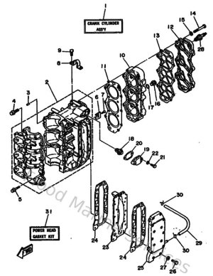 Diagram for Cylinder & Crankcase