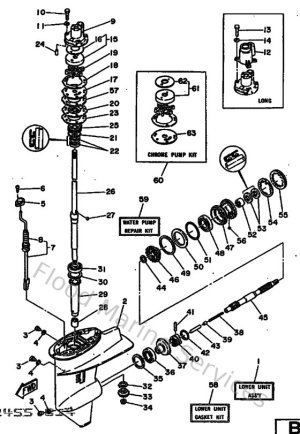 Diagram for Lower Casing & Drive 1
