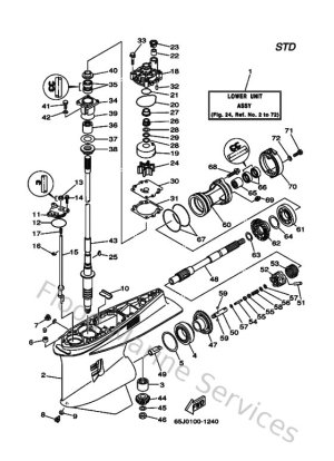 Diagram for Lower Casing & Drive 1