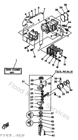 Diagram for Cylinder & Crankcase